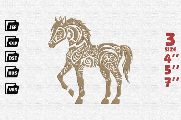 Ancient Tribal Horse Embroidery Design Review
