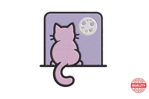 Cat Watching Moon Embroidery: A Designer’s Review