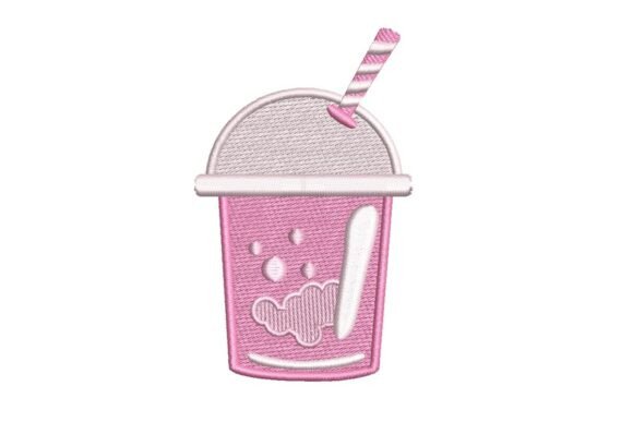 Cute Cotton Candy Boba Tea Embroidery Review
