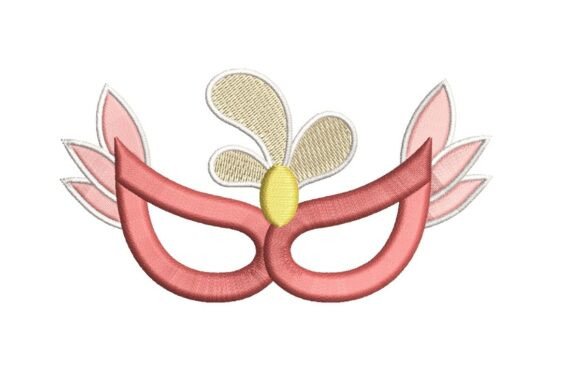 Elegant Feathered Carnival Mask Embroidery Design Review