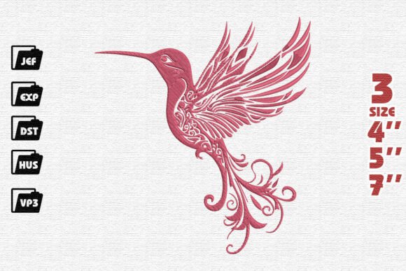 Elegant Pink Filigree Hummingbird Design Review