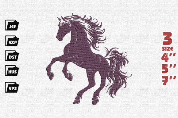 Elegant Rearing Stallion Embroidery Design Review