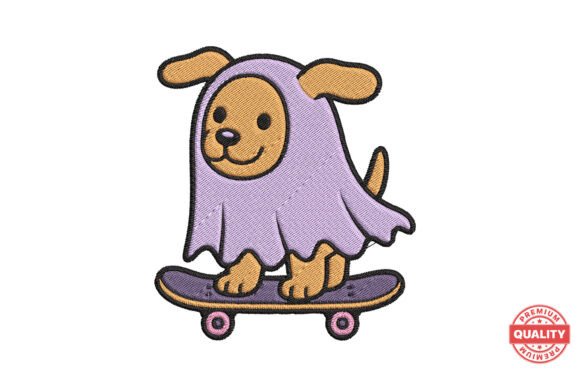 Ghost Puppy on Skateboard Embroidery Review