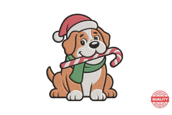Review: Christmas Dog with Candy Cane Embroidery