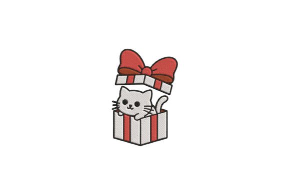 Review: Christmas Gift Box Cat Embroidery Design