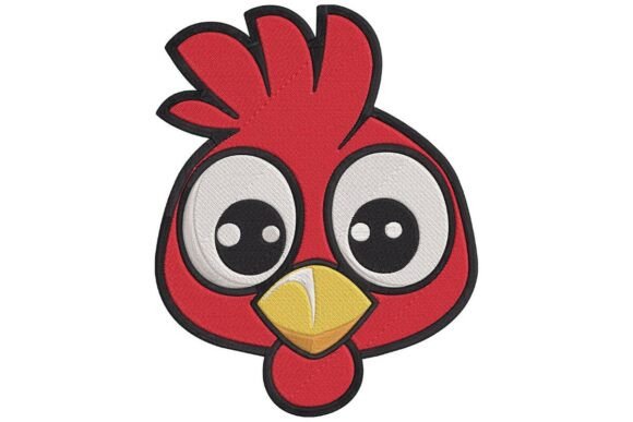 Review: Cute Red Rooster Head Embroidery Design
