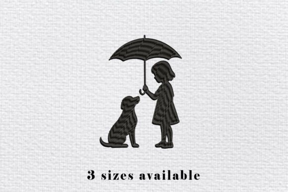 Review: Girl and Dog Umbrella Embroidery File