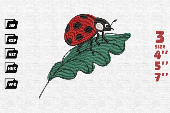 Review: Ladybug on a Leaf Embroidery Design