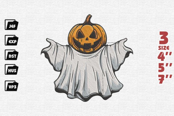 Review: Spooky Ghost Pumpkin Head Design