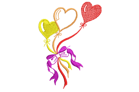 Reviewing Heart Balloons Embroidery Design
