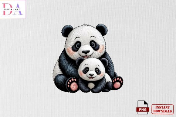 Reviewing the Cute Panda Family Embroidery PNG